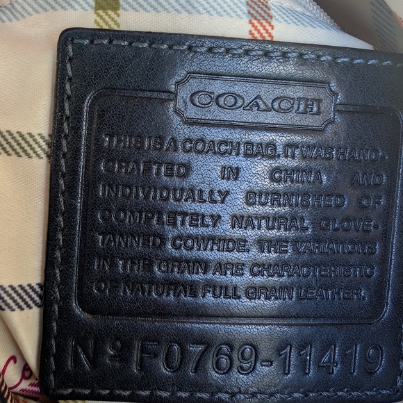 Vintage Coach Bleeker Large Flap Tattersall Satchel Bag Purse Bottle Green 11419 - Picture 14 of 16